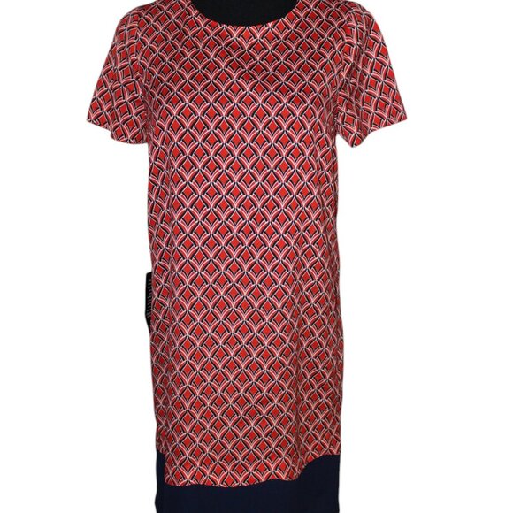 The Limited Dresses & Skirts - The Limited Women's Red Blue Shift Sheath Modal Shirt Dress XSP NWT'S